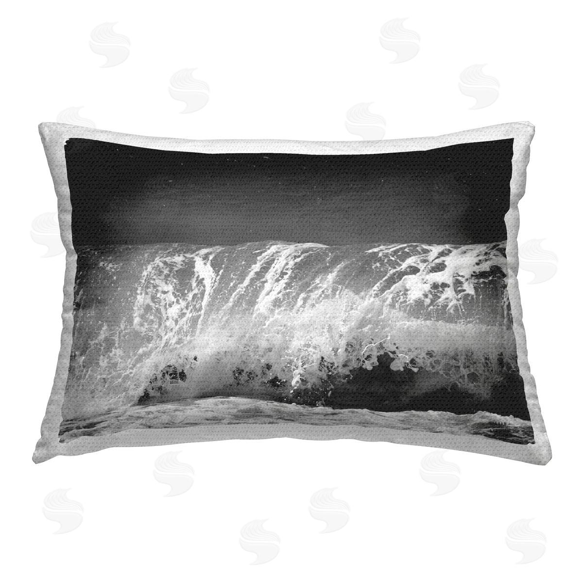 Nathan Larson Rolling Waves Night Sky Outdoor Quick-Dry Polyester Printed Throw Pillow