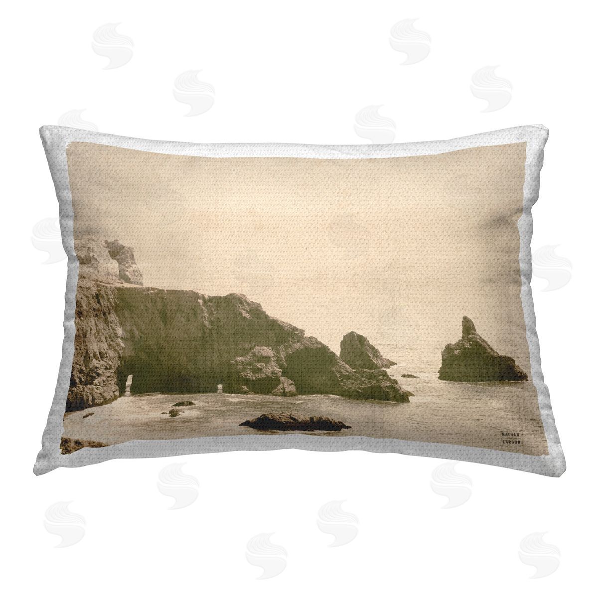 Nathan Larson Passing Through Cove Outdoor Quick-Dry Polyester Printed Throw Pillow