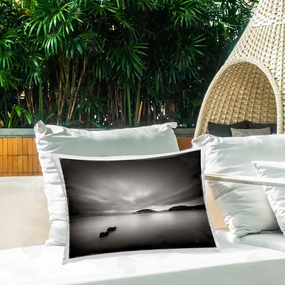 Alan Majchrowicz Deception Pass Scene Outdoor Quick-Dry Polyester Printed Throw Pillow in Back Yard