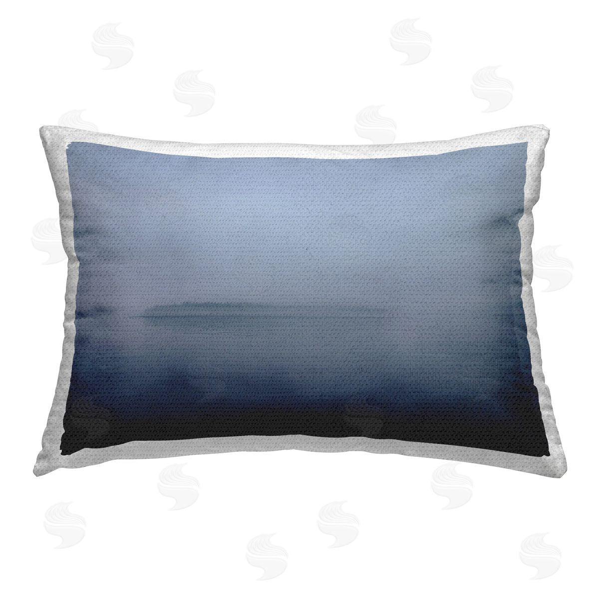 Belinda Aldrich Foggy Nautical Bay Outdoor Quick-Dry Polyester Printed Throw Pillow