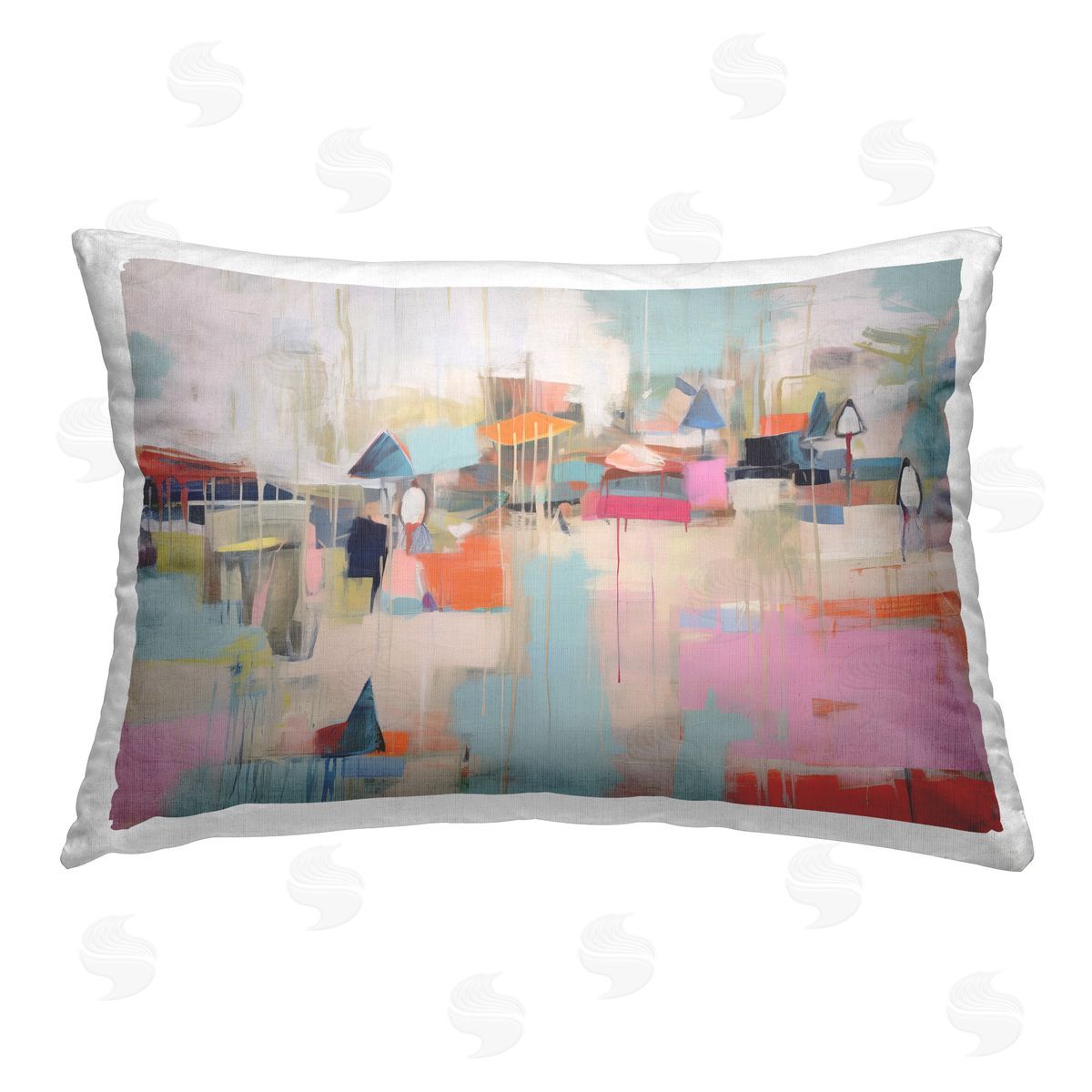 Irena Orlov Paint Trip Beach Printed Plush Polyester Throw Pillow