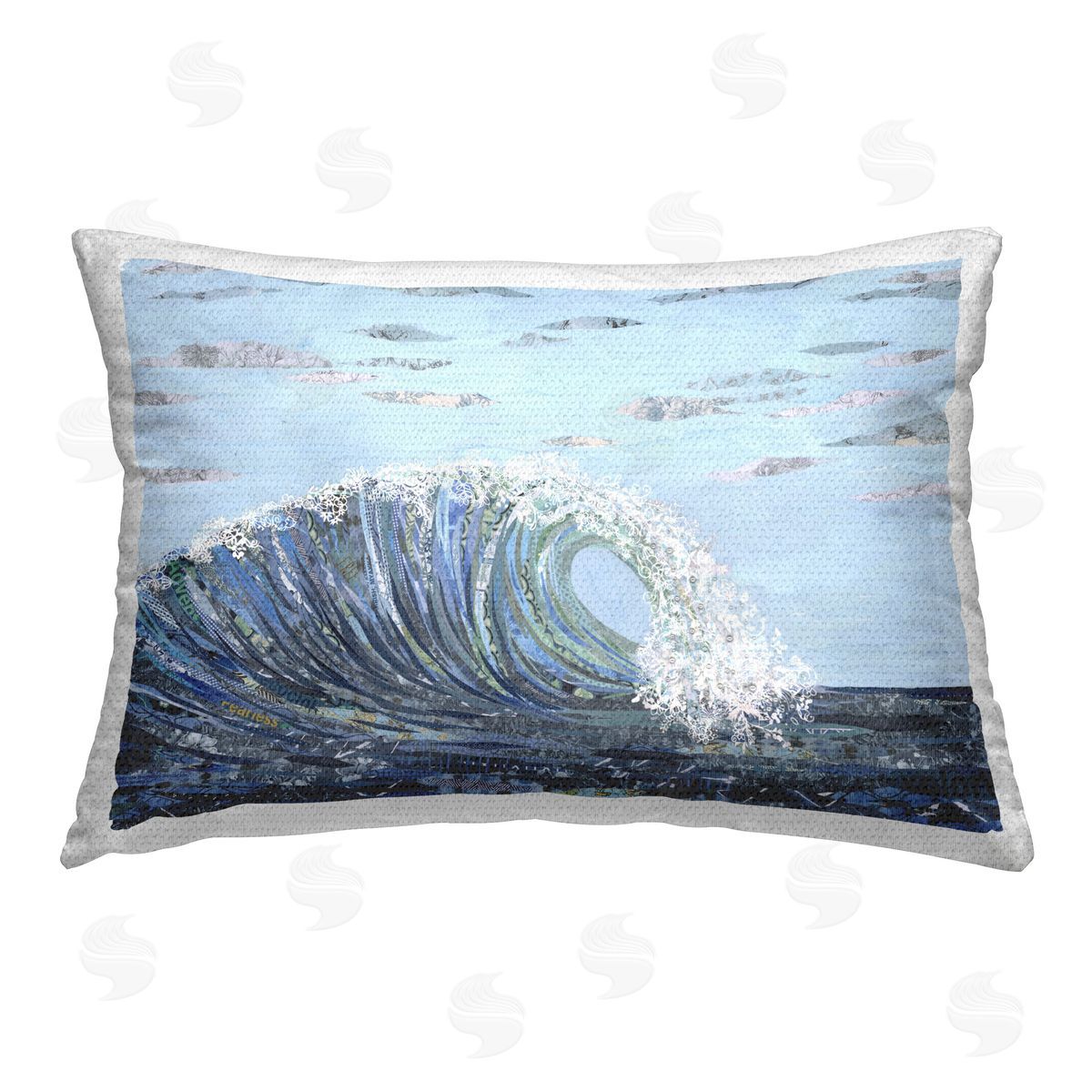 Jennifer Peck Big Kahuna Wave Outdoor Quick-Dry Polyester Printed Throw Pillow