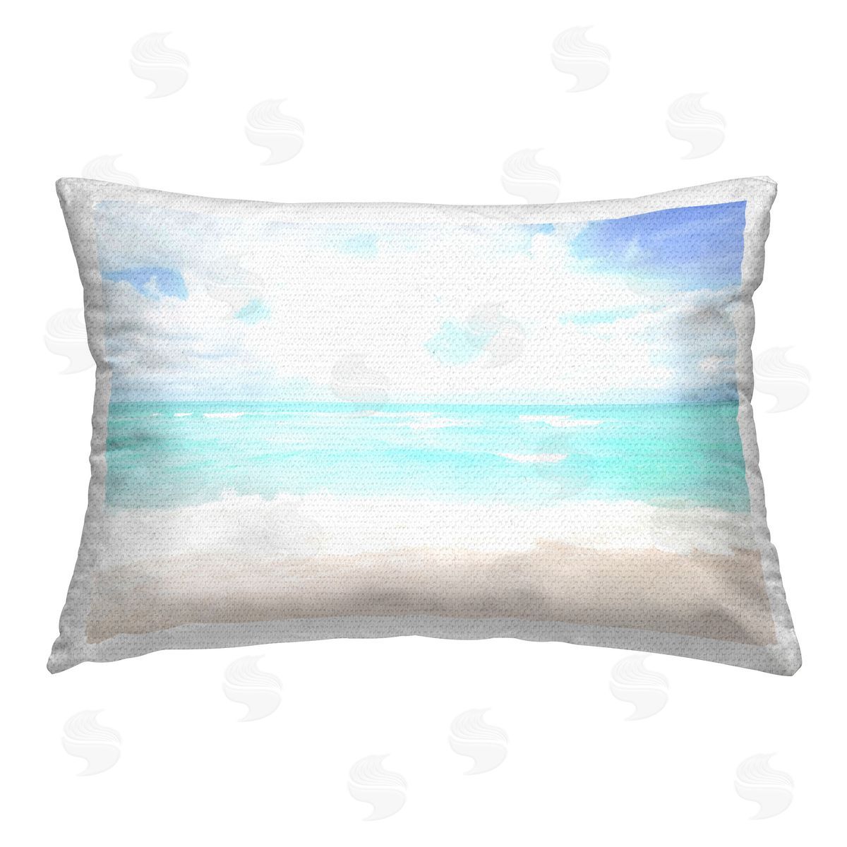 Elena Chukhlebova Soft Nautical Tide Outdoor Quick-Dry Polyester Printed Throw Pillow