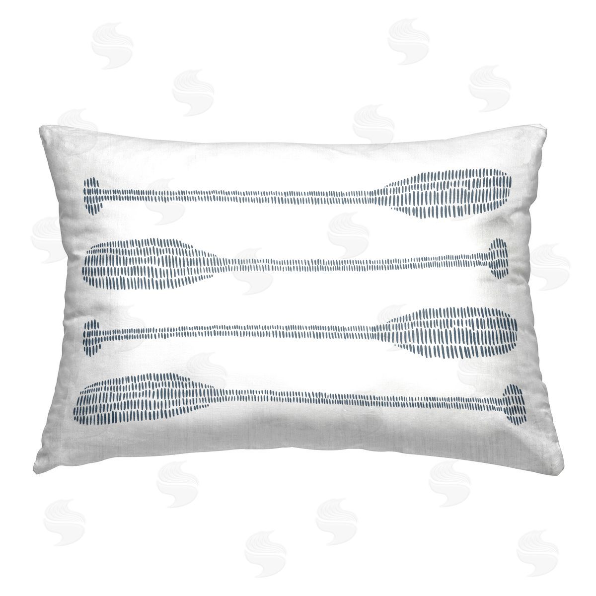 Jetty Home LLC Minimal Boat Oars Printed Plush Polyester Throw Pillow