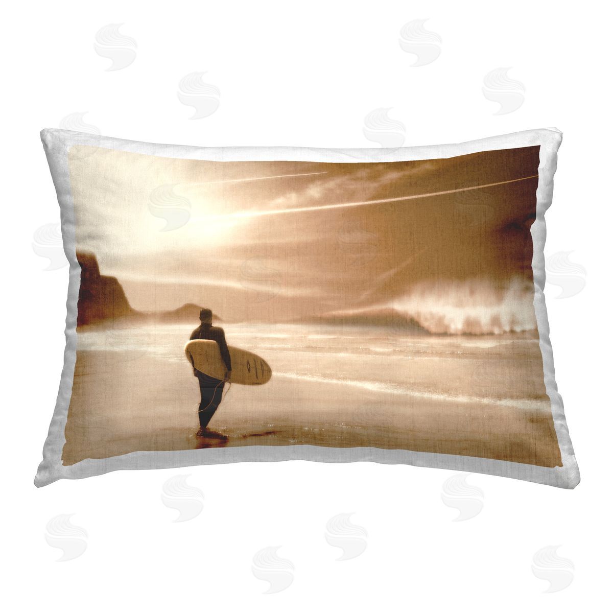 Noah Bay Out Of The Sun Surfer Printed Plush Polyester Throw Pillow