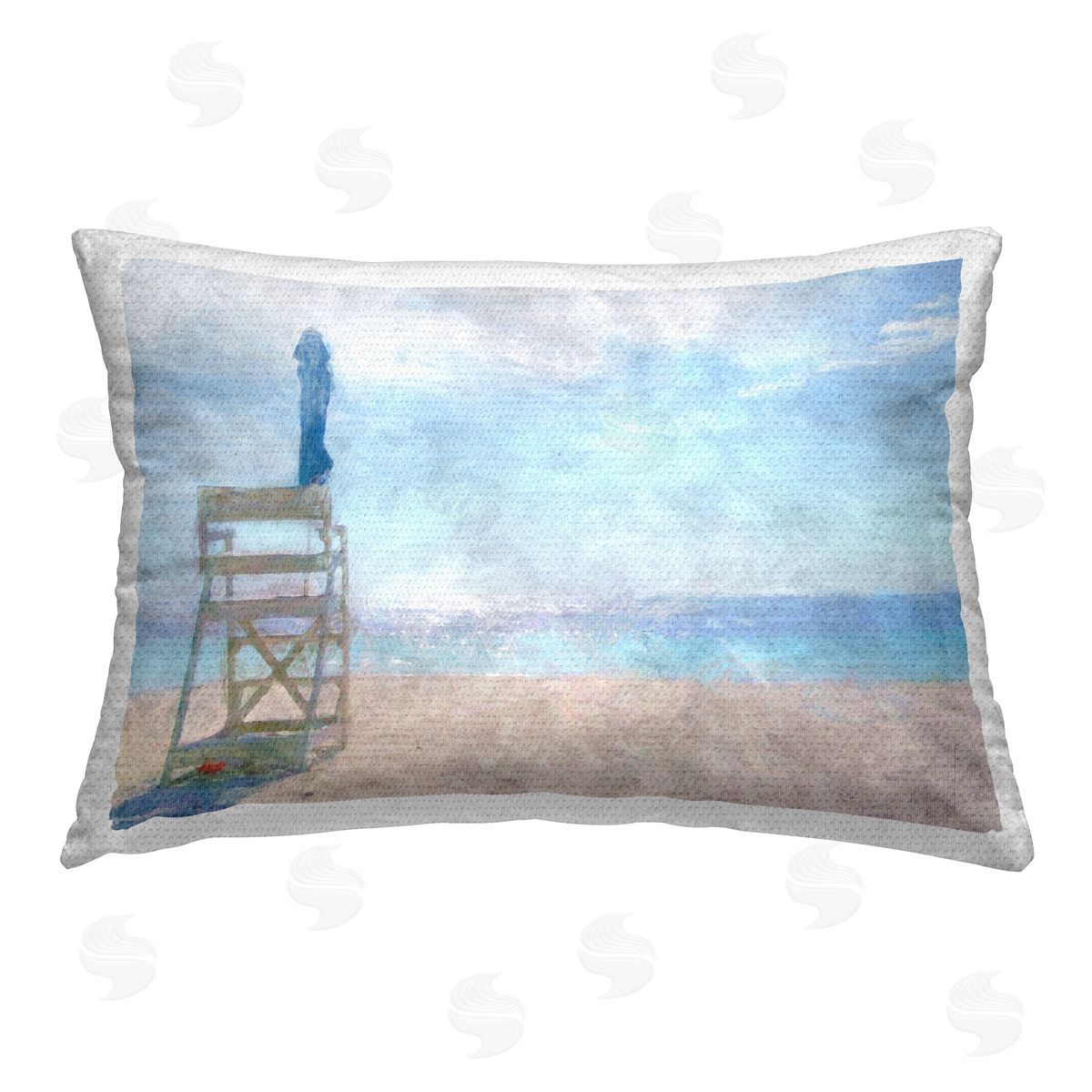 Noah Bay Off Duty Lifeguard Outdoor Quick-Dry Polyester Printed Throw Pillow