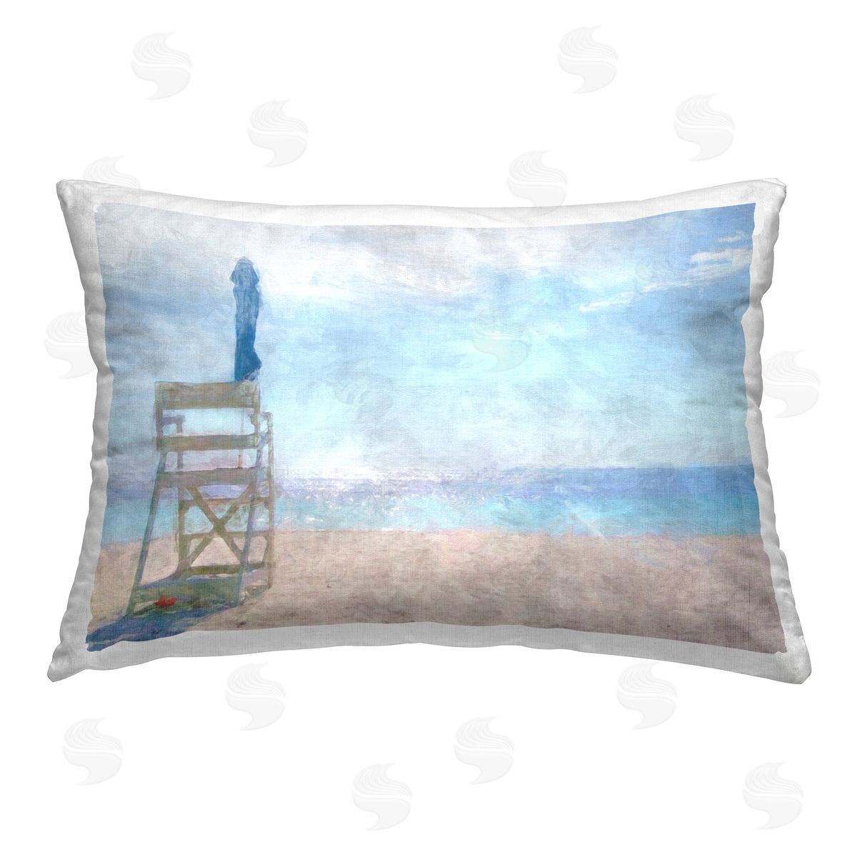 Noah Bay Off Duty Lifeguard Printed Plush Polyester Throw Pillow