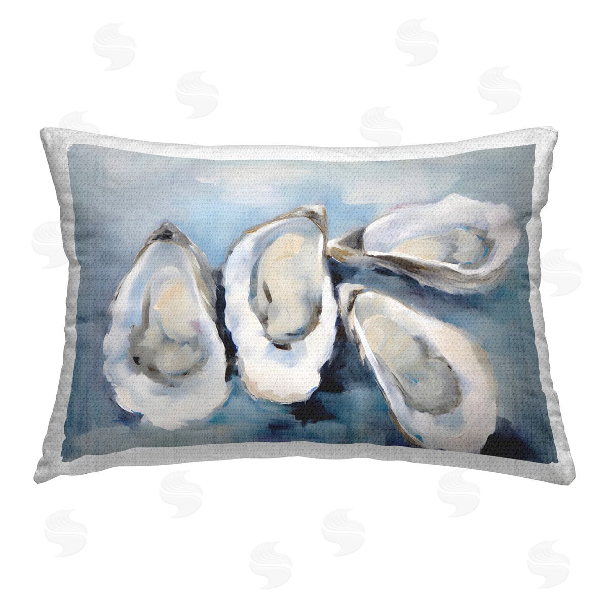 Petal Prints Design Four Oysters Impression Outdoor Quick-Dry Polyester Printed Throw Pillow