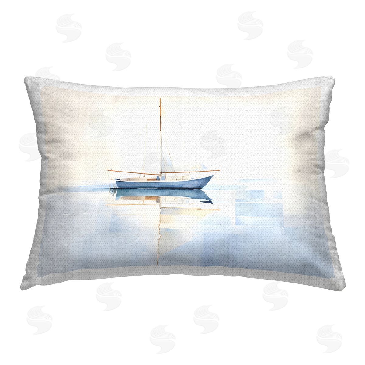 Petal Prints Design Reflective Sails View Outdoor Quick-Dry Polyester Printed Throw Pillow