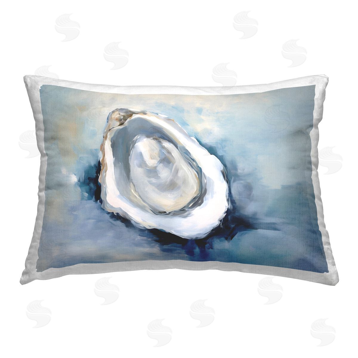 Petal Prints Design Traditional Mollusk View Printed Plush Polyester Throw Pillow