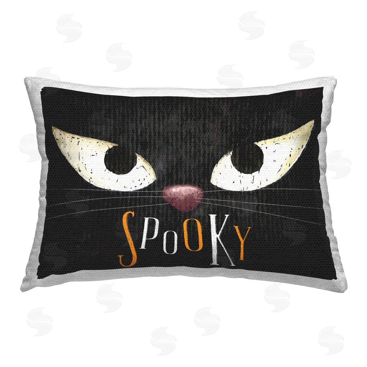 Nicole DeCamp Spooky Cat Eyes Outdoor Quick-Dry Polyester Printed Throw Pillow