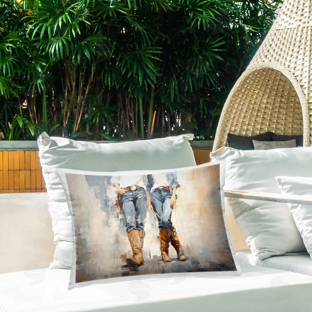 Ramona Murdock Country Cowgirl Attitude Outdoor Quick-Dry Polyester Printed Throw Pillow in Back Yard