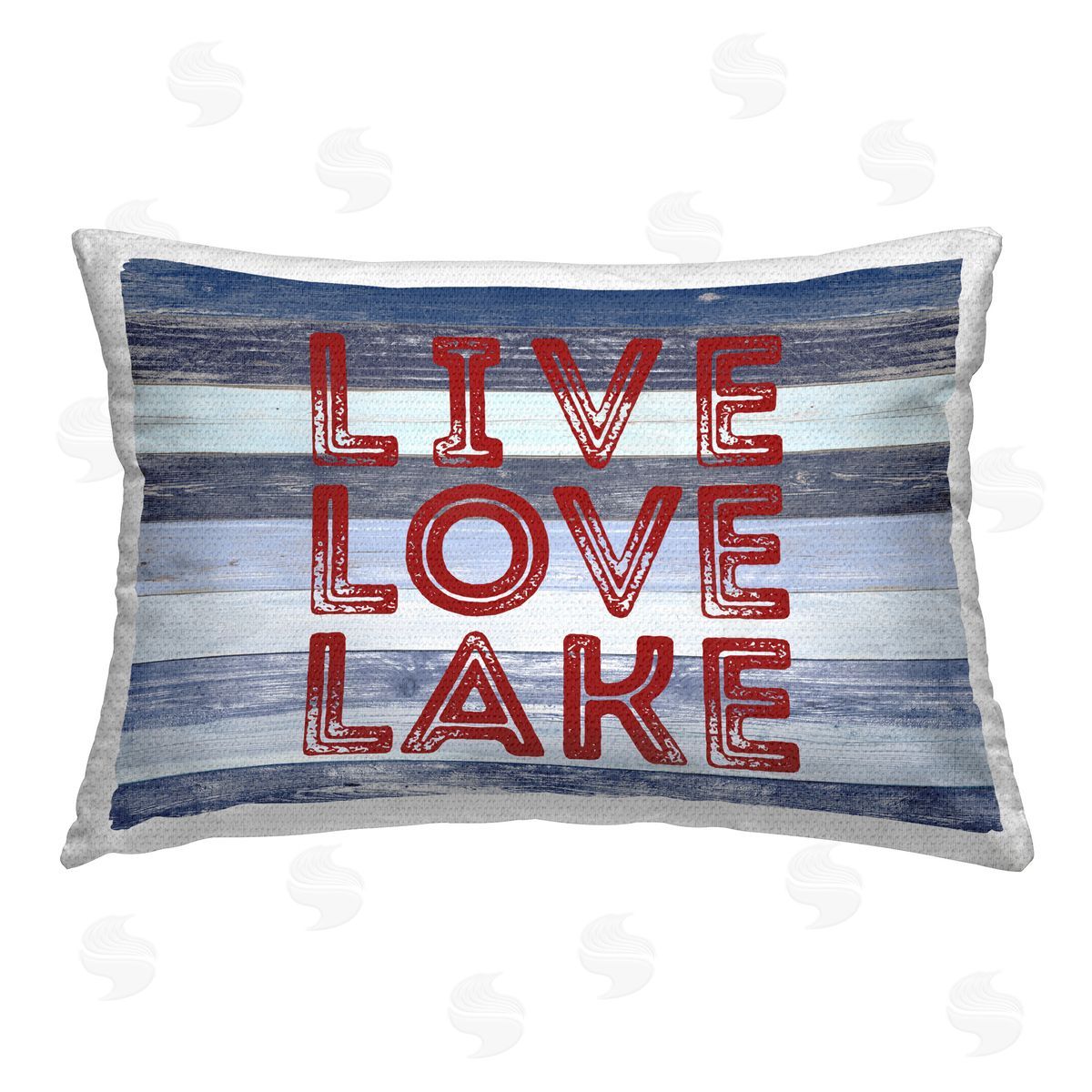 SD Graphics Studio Live Love Lake Striped Outdoor Quick-Dry Polyester Printed Throw Pillow