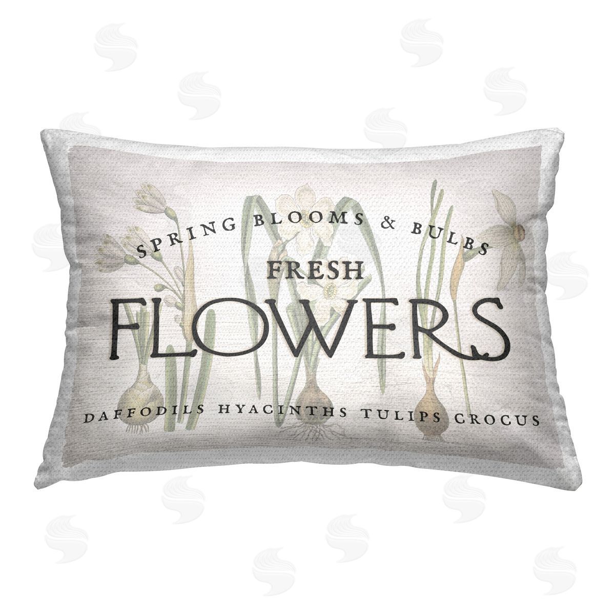 Ziwei Li Fresh Flowers Market Outdoor Quick-Dry Polyester Printed Throw Pillow