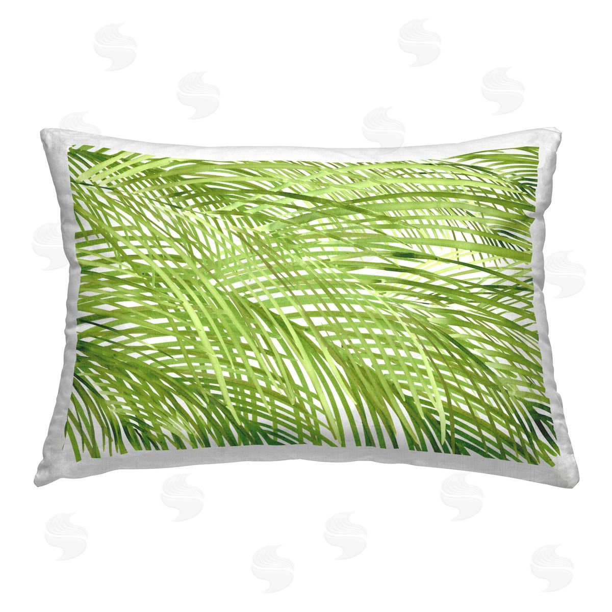 Sherri Buck Baldwin Lush Green Fronds Printed Plush Polyester Throw Pillow