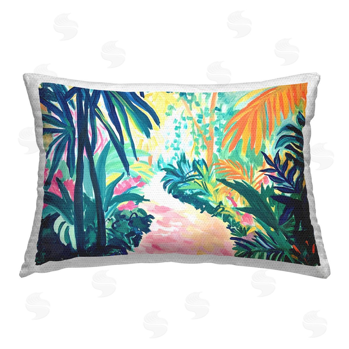 Ramona Murdock Garden Of Bright Color Outdoor Quick-Dry Polyester Printed Throw Pillow