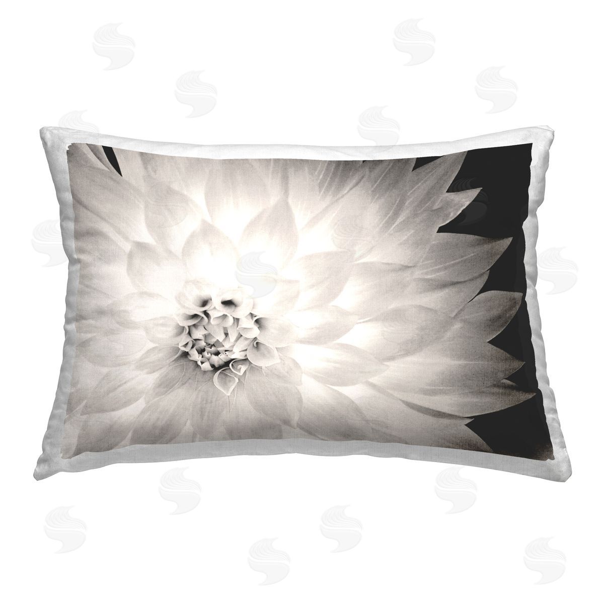 Gail Peck Strong Dahlia Petals Printed Plush Polyester Throw Pillow