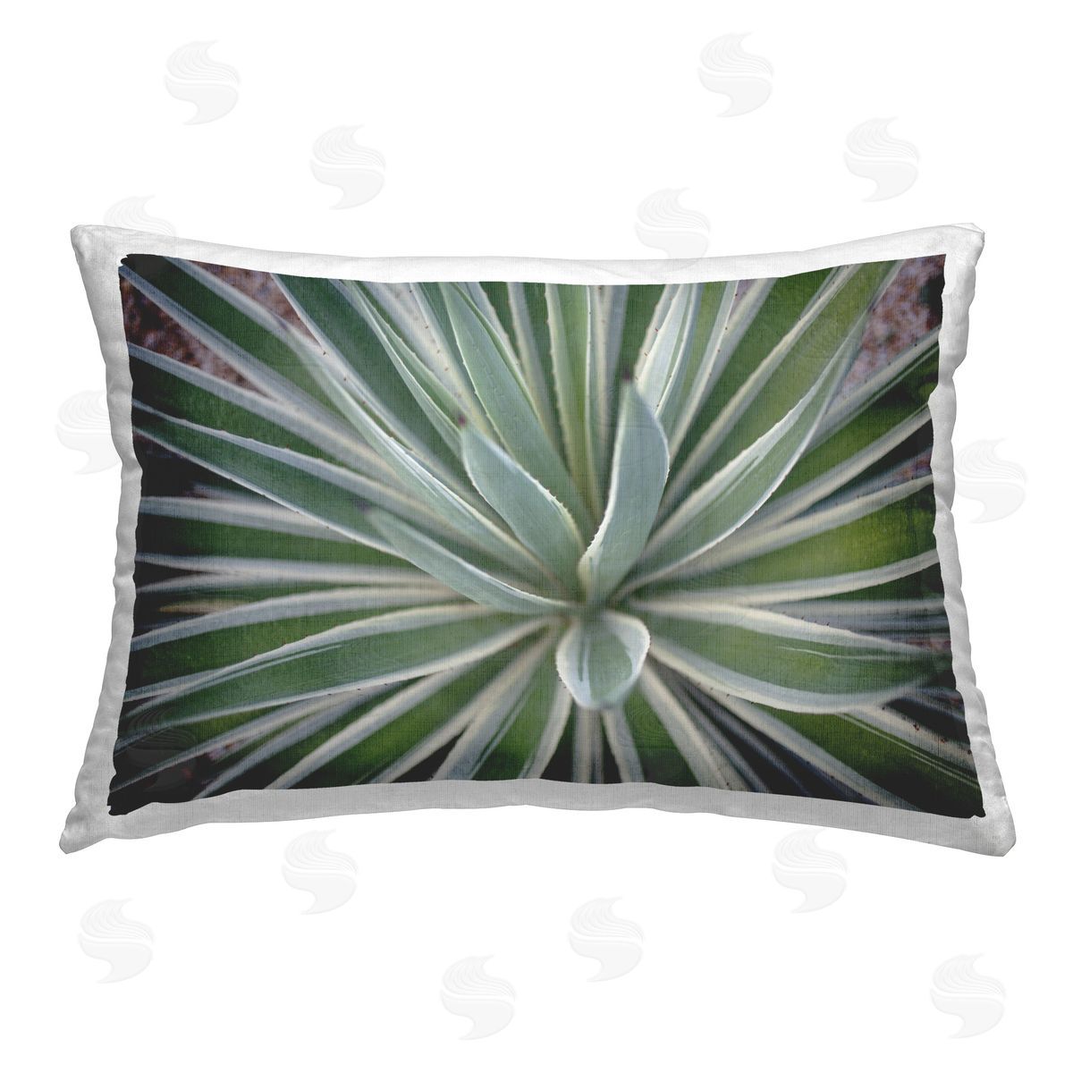 Susan Bryant Centric Succulent Leaves Printed Plush Polyester Throw Pillow