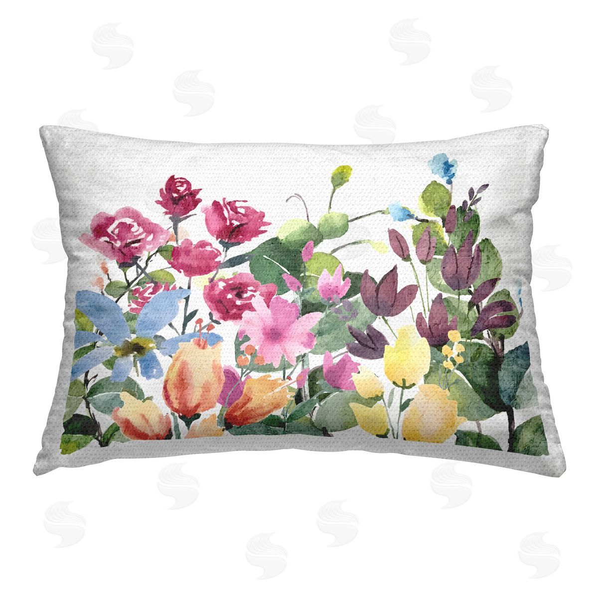 Kim Allen Floral Blooming Colors Outdoor Quick-Dry Polyester Printed Throw Pillow