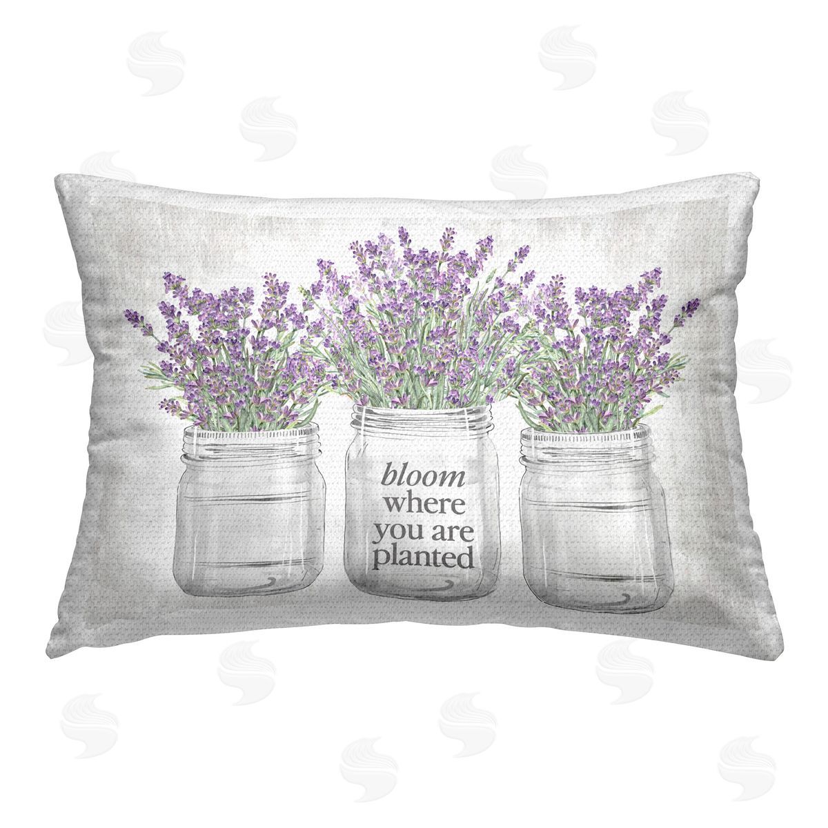 Lettered and Lined Where You're Planted Outdoor Quick-Dry Polyester Printed Throw Pillow
