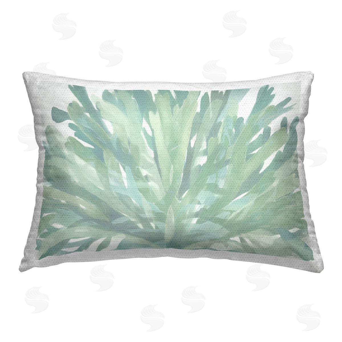 Stellar Design Studio Centric Green Coral Outdoor Quick-Dry Polyester Printed Throw Pillow