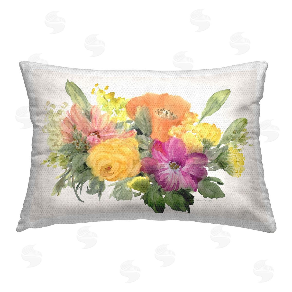 Lanie Loreth Bold Bouquet Beauty Outdoor Quick-Dry Polyester Printed Throw Pillow