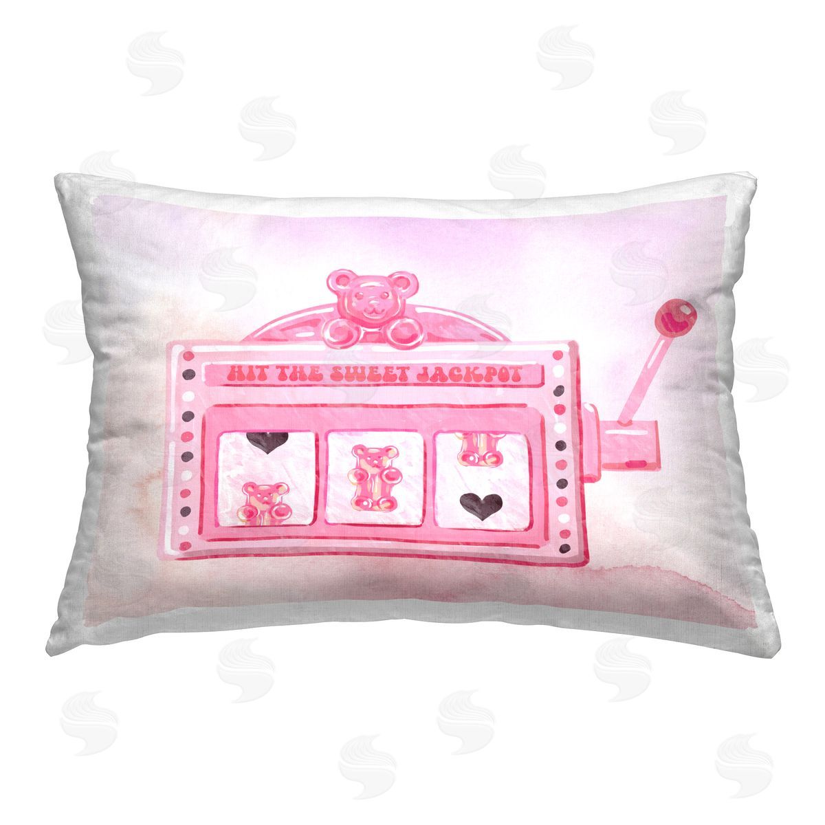 Ziwei Li Pastel Slot Machine Printed Plush Polyester Throw Pillow
