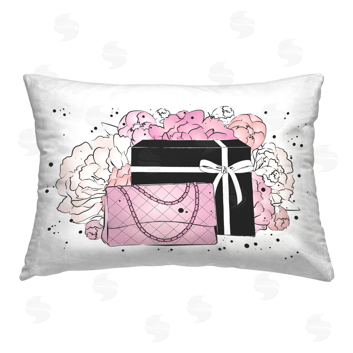 Martina Pavlova Peony Swathed Handbags Printed Plush Polyester Throw Pillow