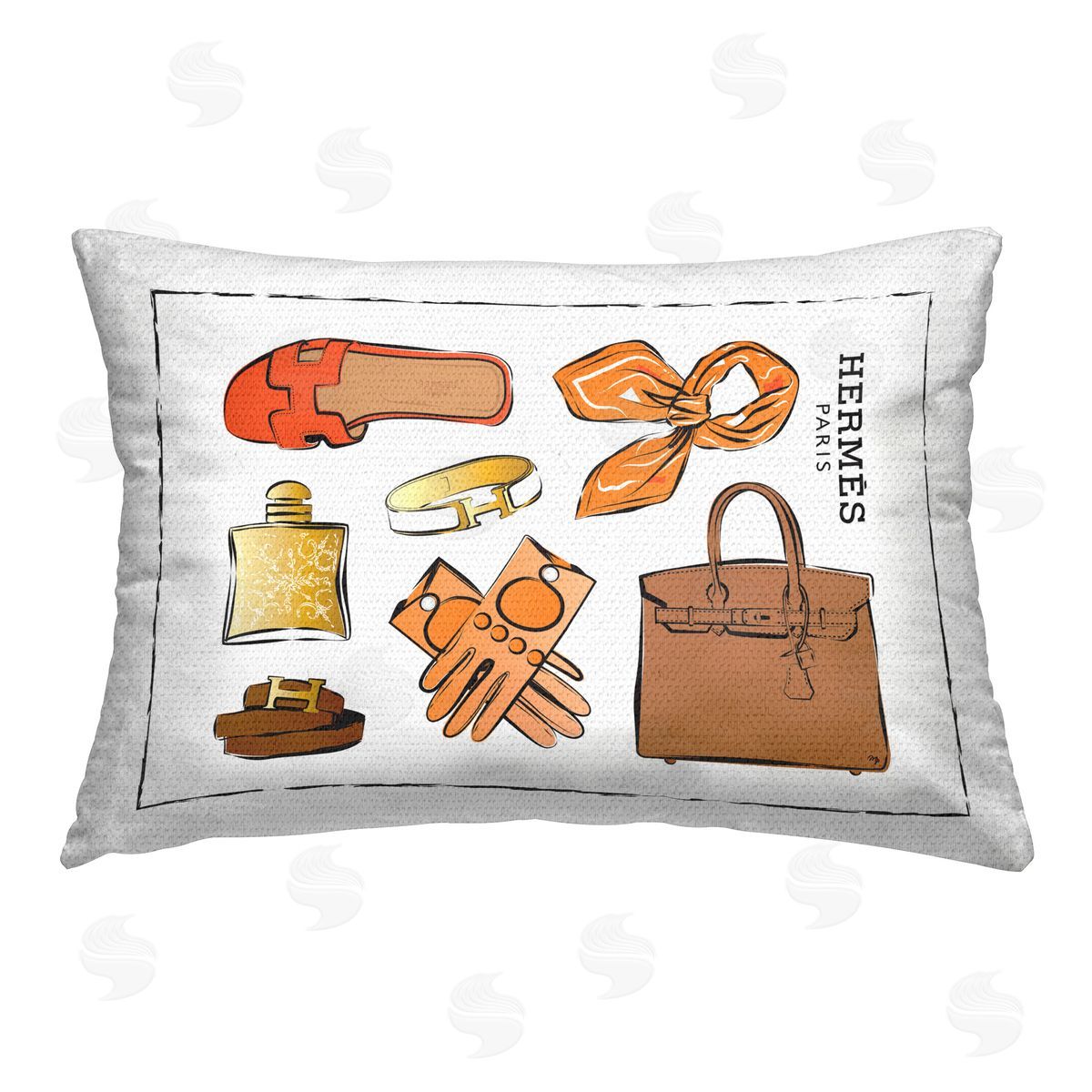 Martina Pavlova Trendy Neutral Fashion Outdoor Quick-Dry Polyester Printed Throw Pillow