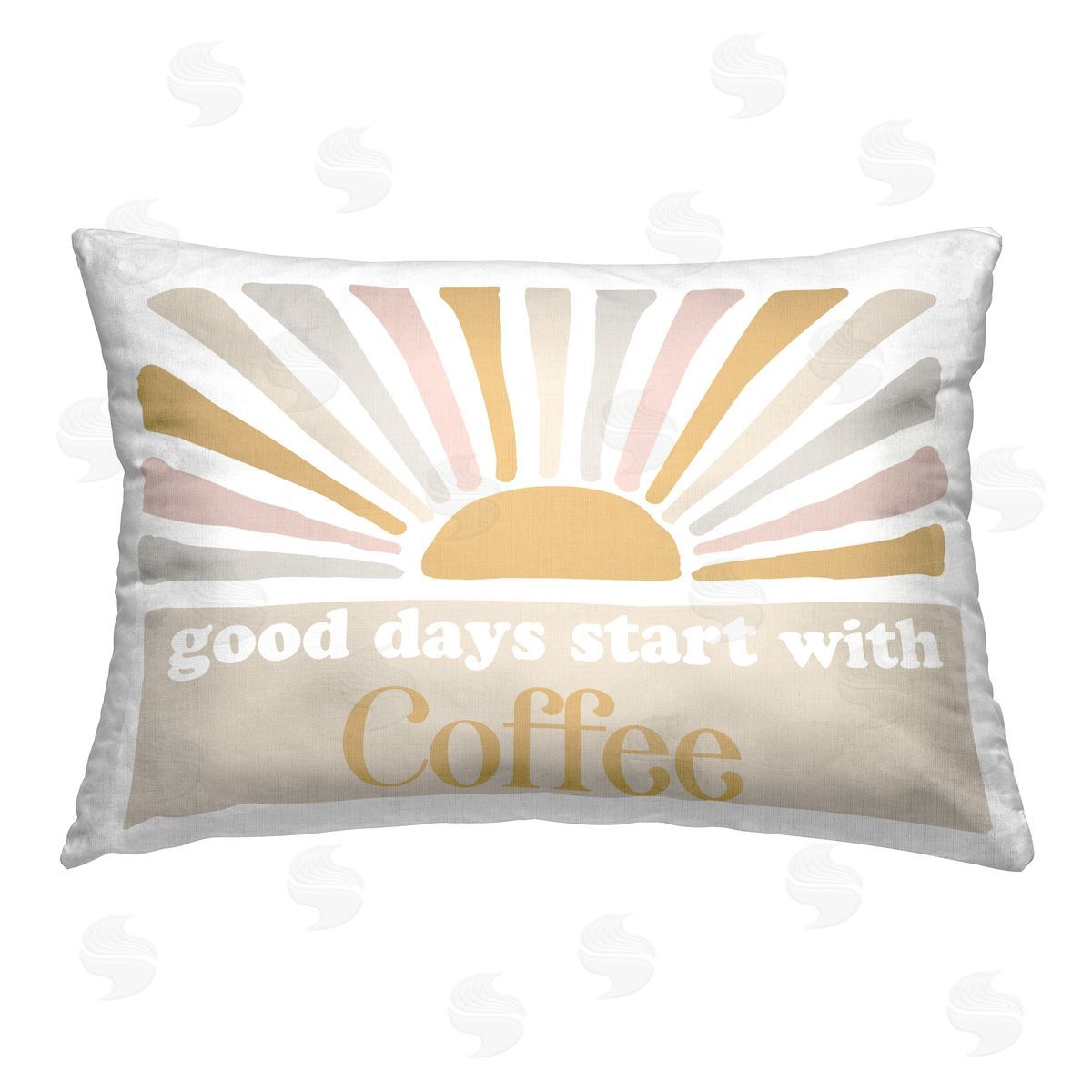 Elizabeth Medley Good Days Coffee Printed Plush Polyester Throw Pillow