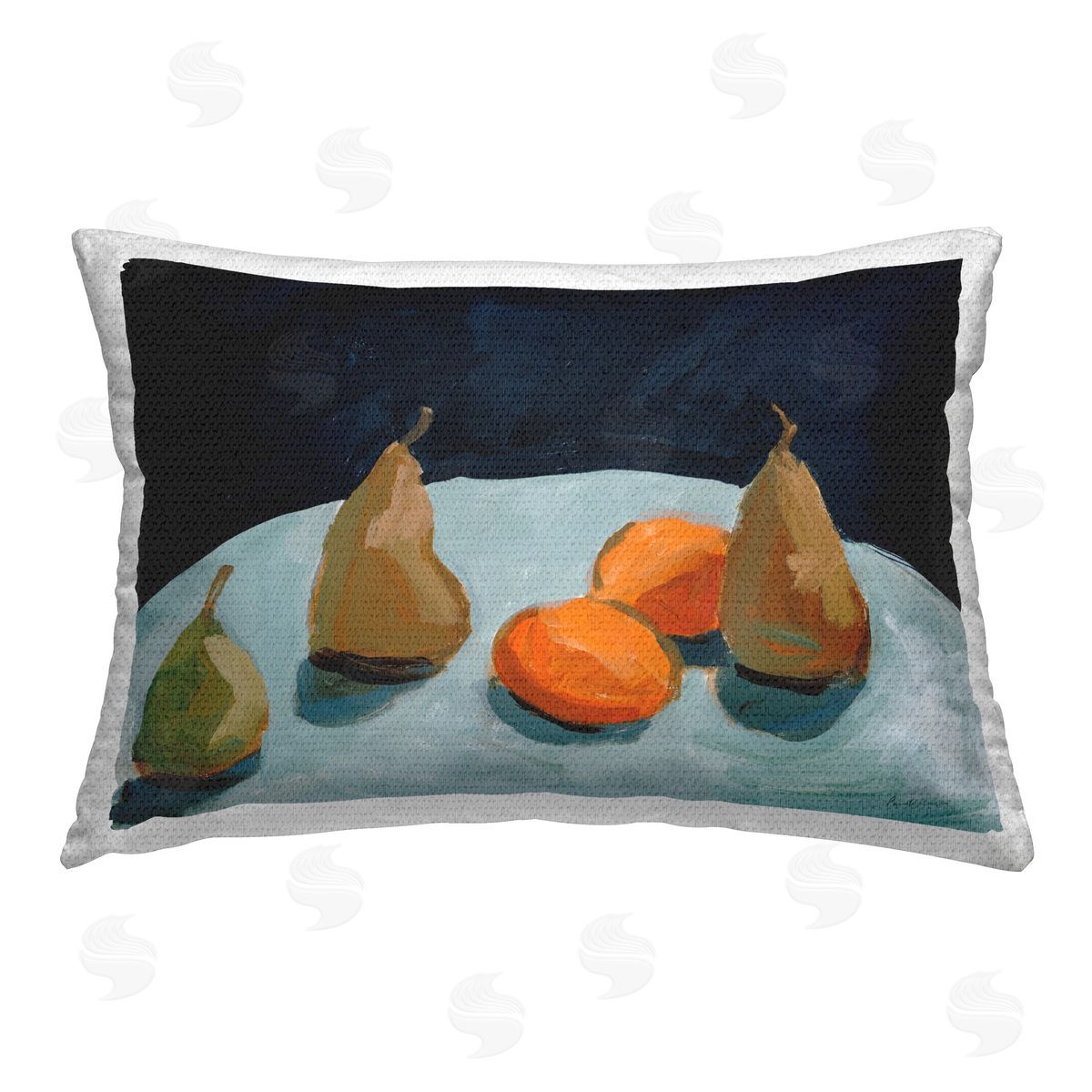 Pamela Munger Pear & Orange Outdoor Quick-Dry Polyester Printed Throw Pillow