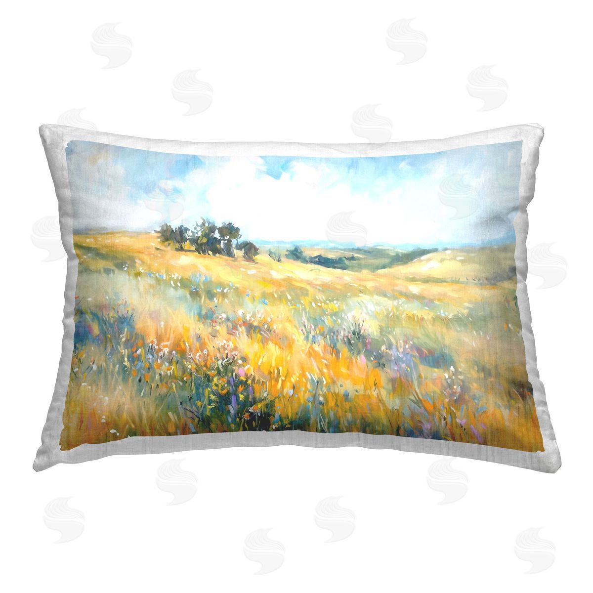 Ramona Murdock Country Prairie Scene Printed Plush Polyester Throw Pillow