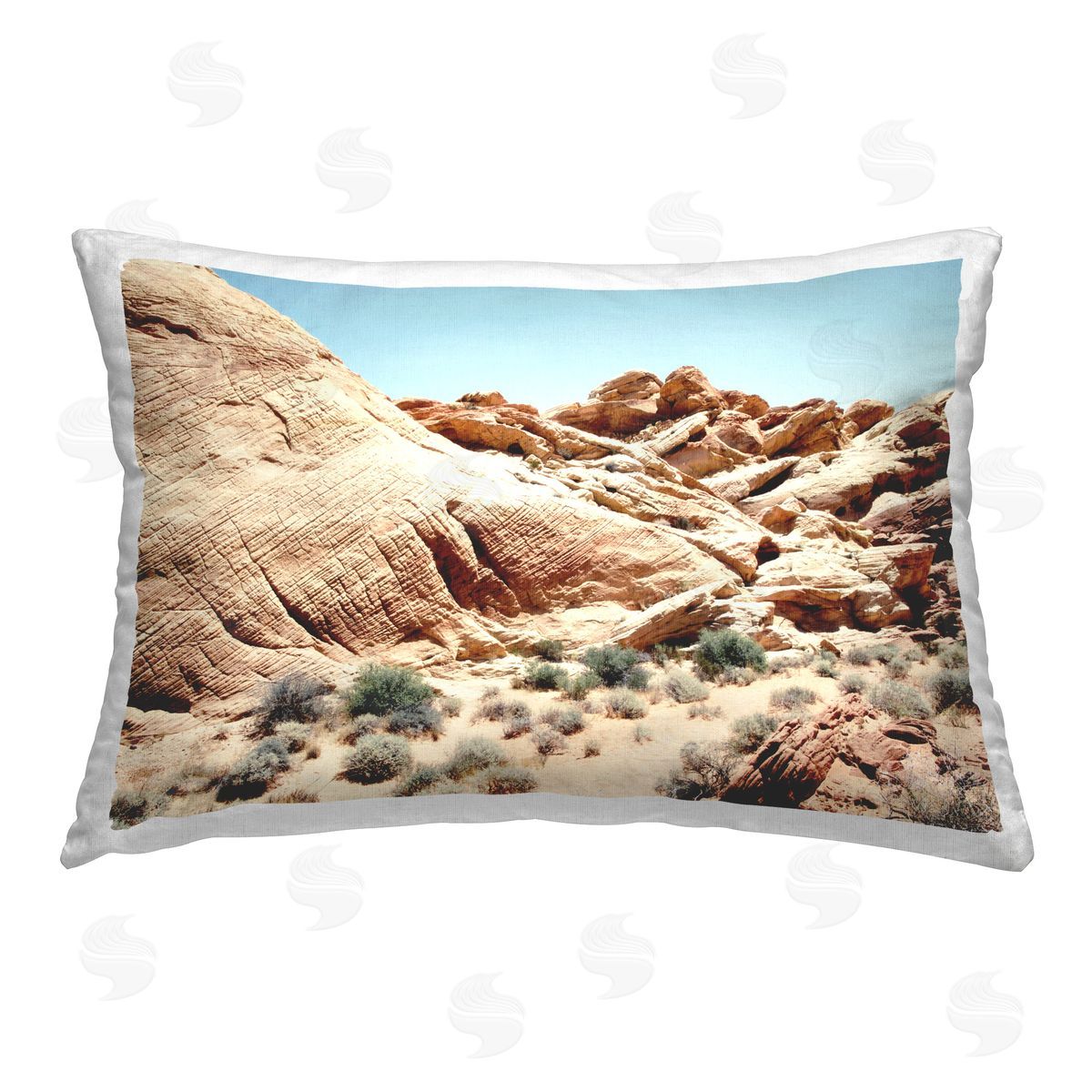 Debbie O'dell Arid Desert Scenery Printed Plush Polyester Throw Pillow