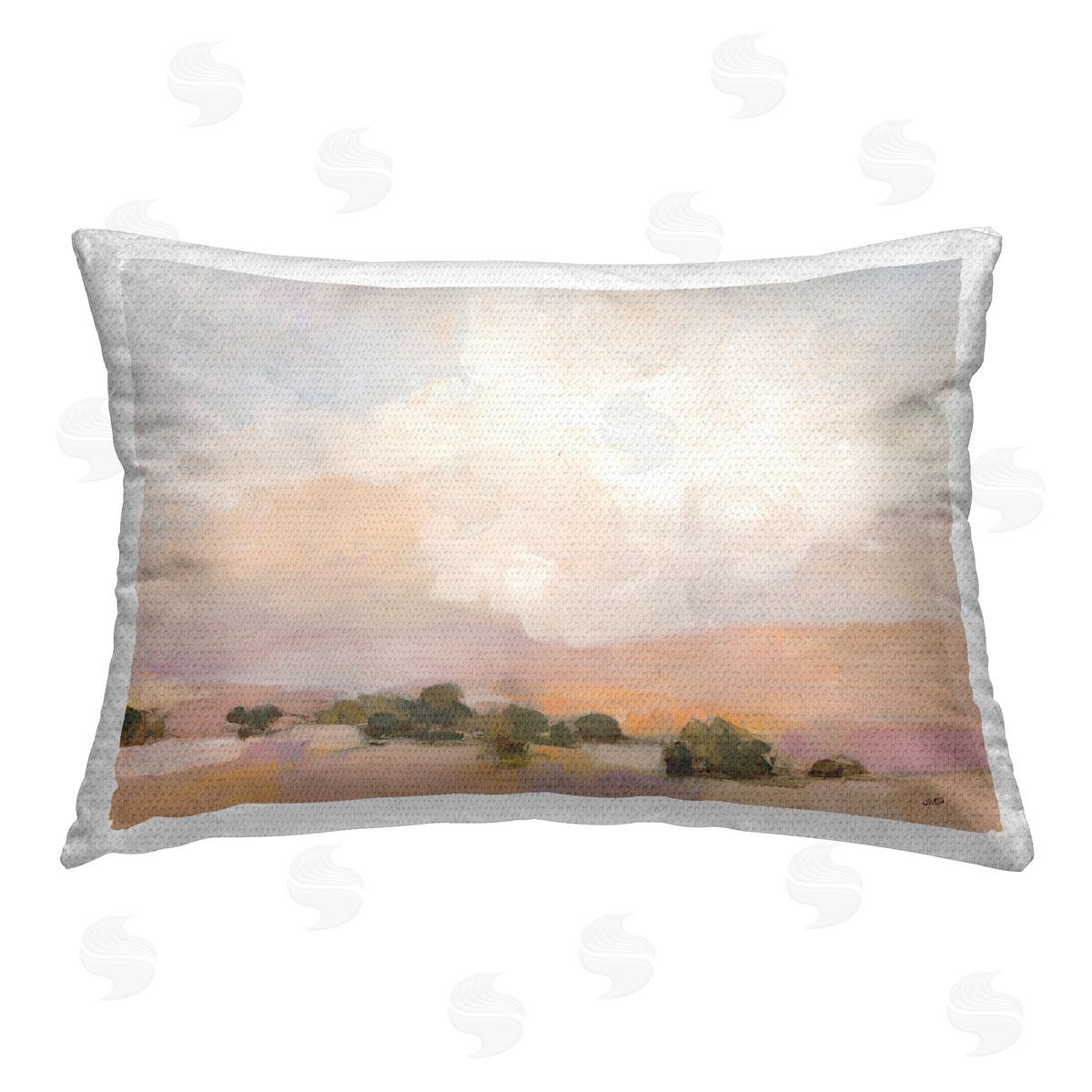 Julia Purinton Desert Landscape Abstract Outdoor Quick-Dry Polyester Printed Throw Pillow