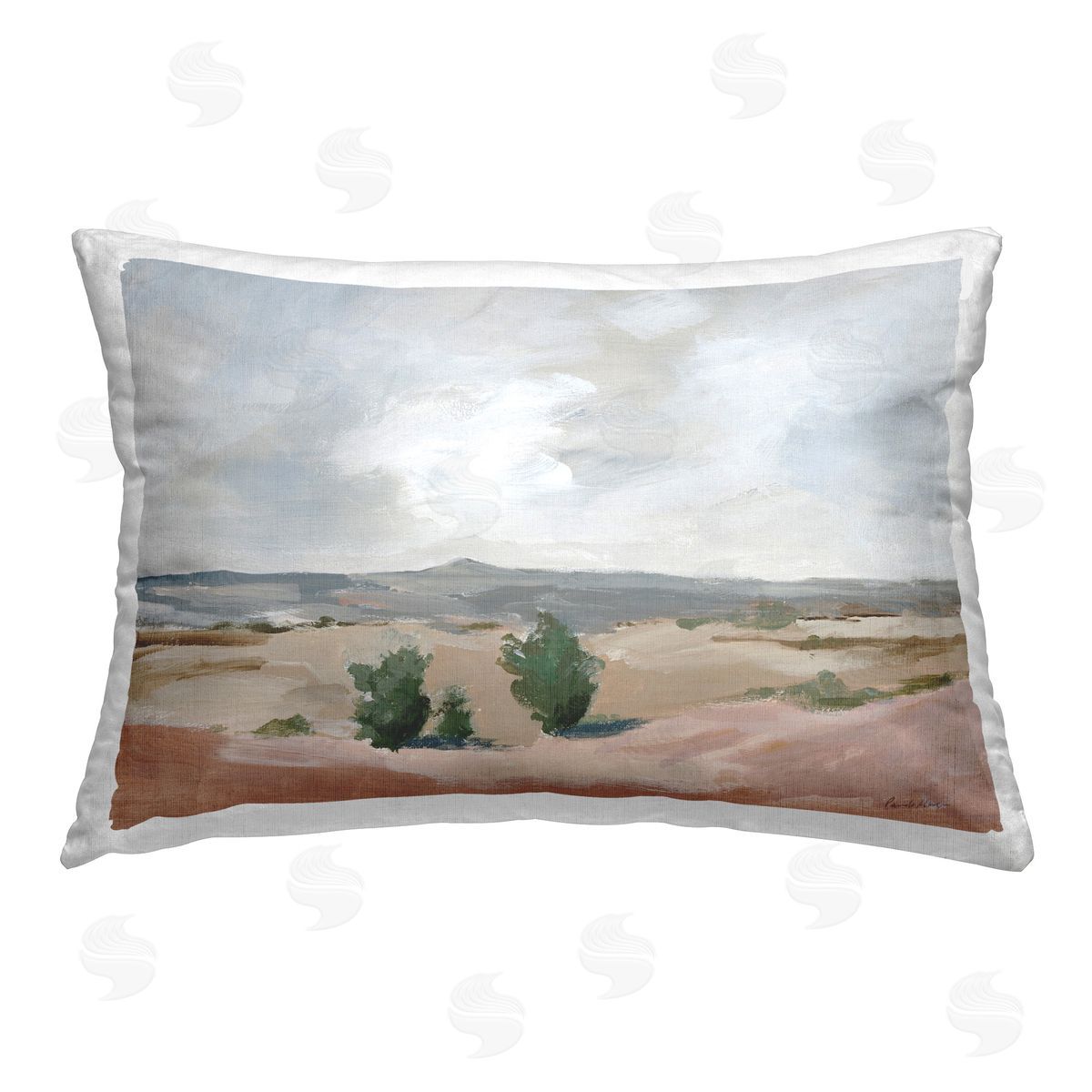 Pamela Munger Vast Desert Mountains Printed Plush Polyester Throw Pillow