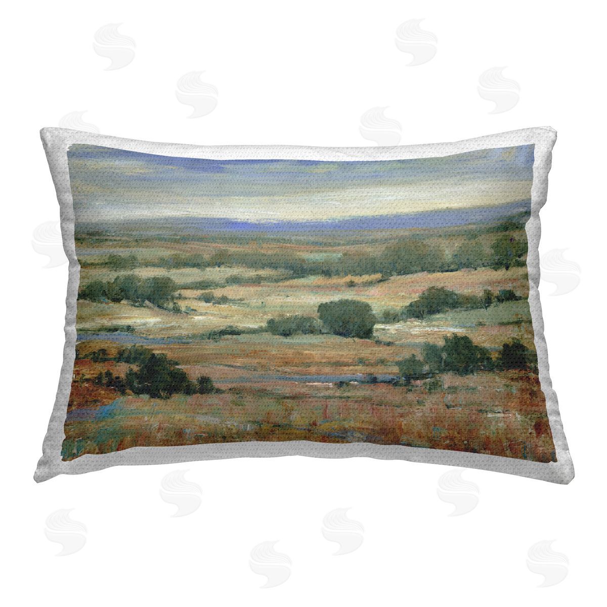 Tim O'Toole Traditional Farmland Landscape Outdoor Quick-Dry Polyester Printed Throw Pillow