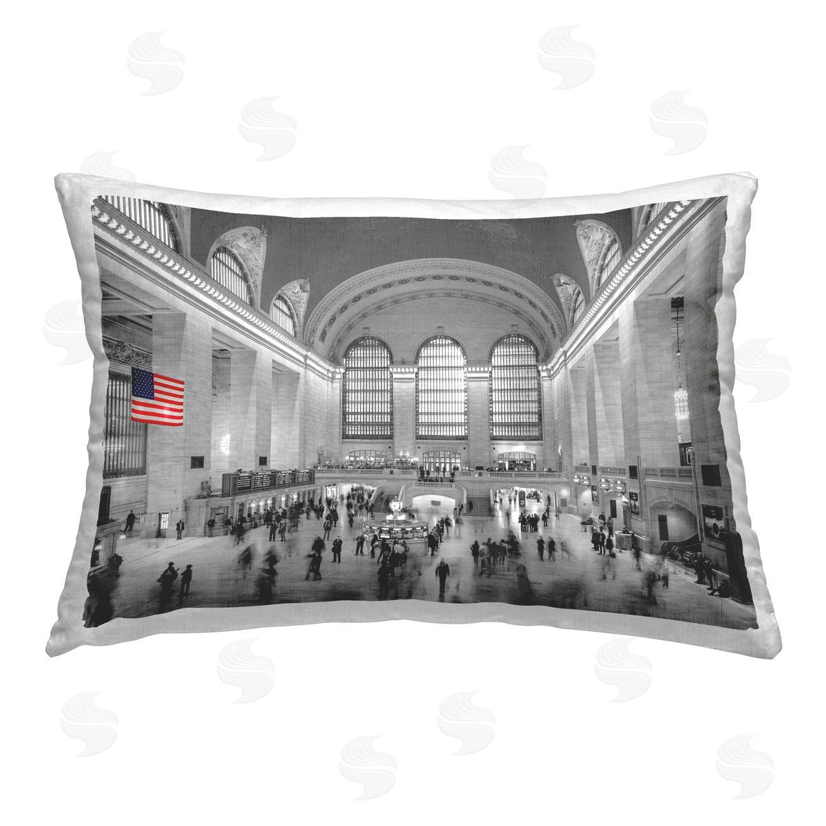 Murray Bolesta Patriotic Architecture Scene Printed Plush Polyester Throw Pillow