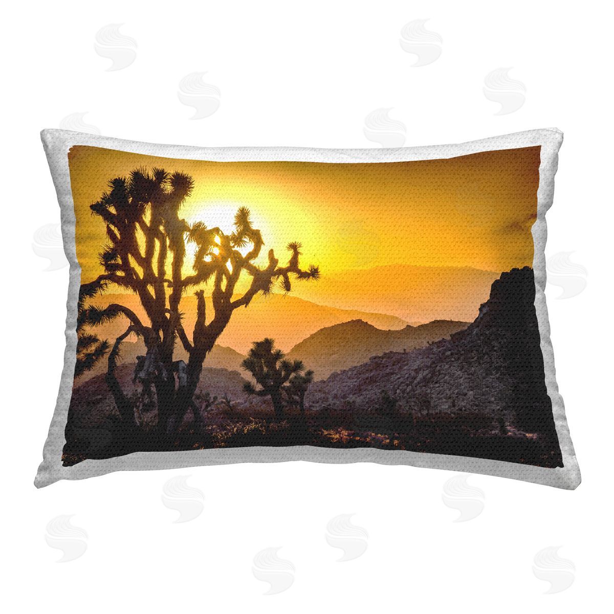 Murray Bolesta Glowing Desert Sunset Outdoor Quick-Dry Polyester Printed Throw Pillow