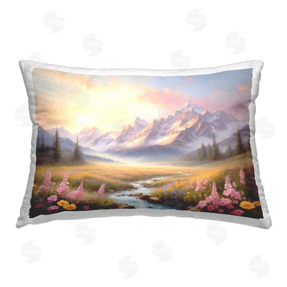 Denise Dundon Gentle Dawn Landscape Printed Plush Polyester Throw Pillow