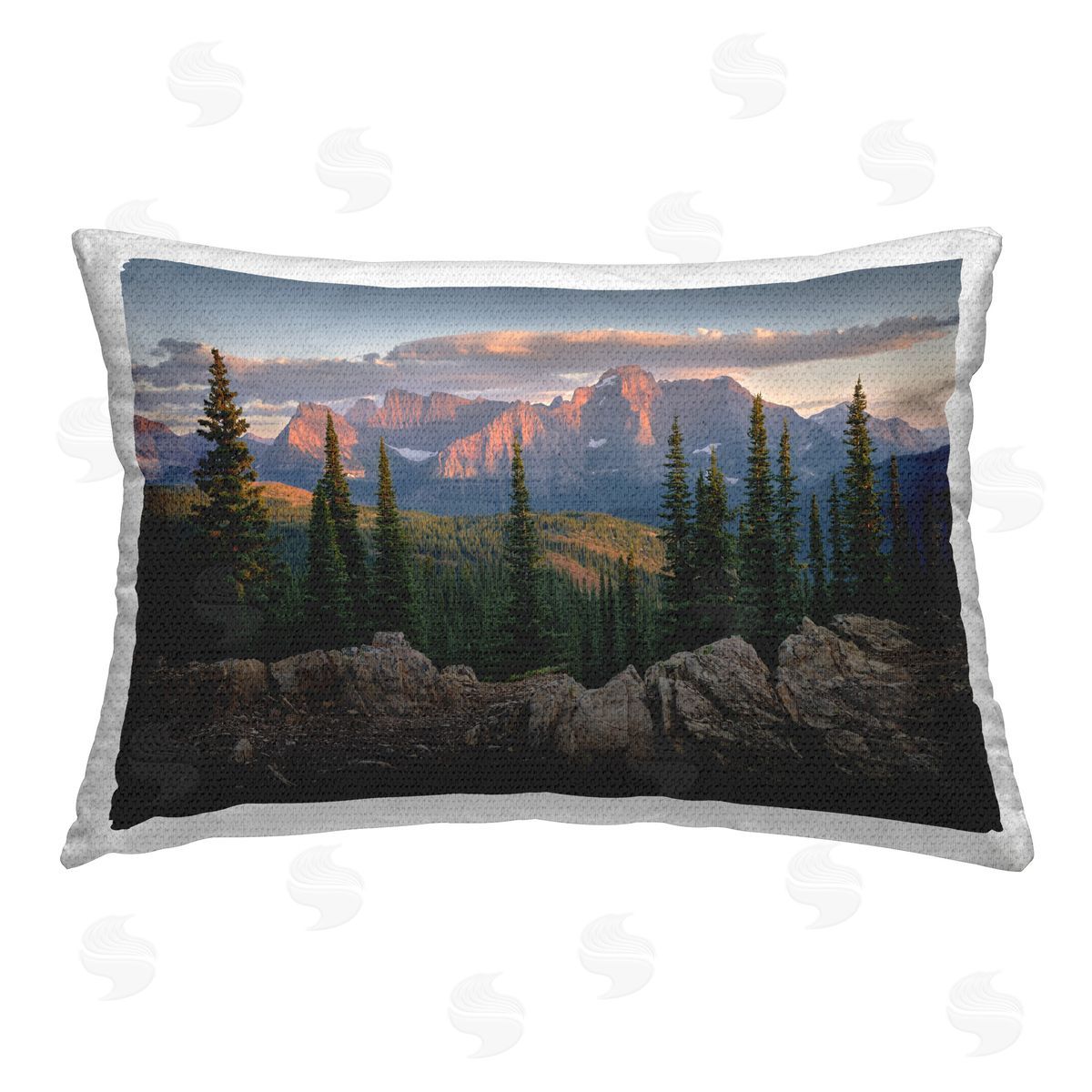 Hunter Page Photography Diurnal Mountain Scenery Outdoor Quick-Dry Polyester Printed Throw Pillow