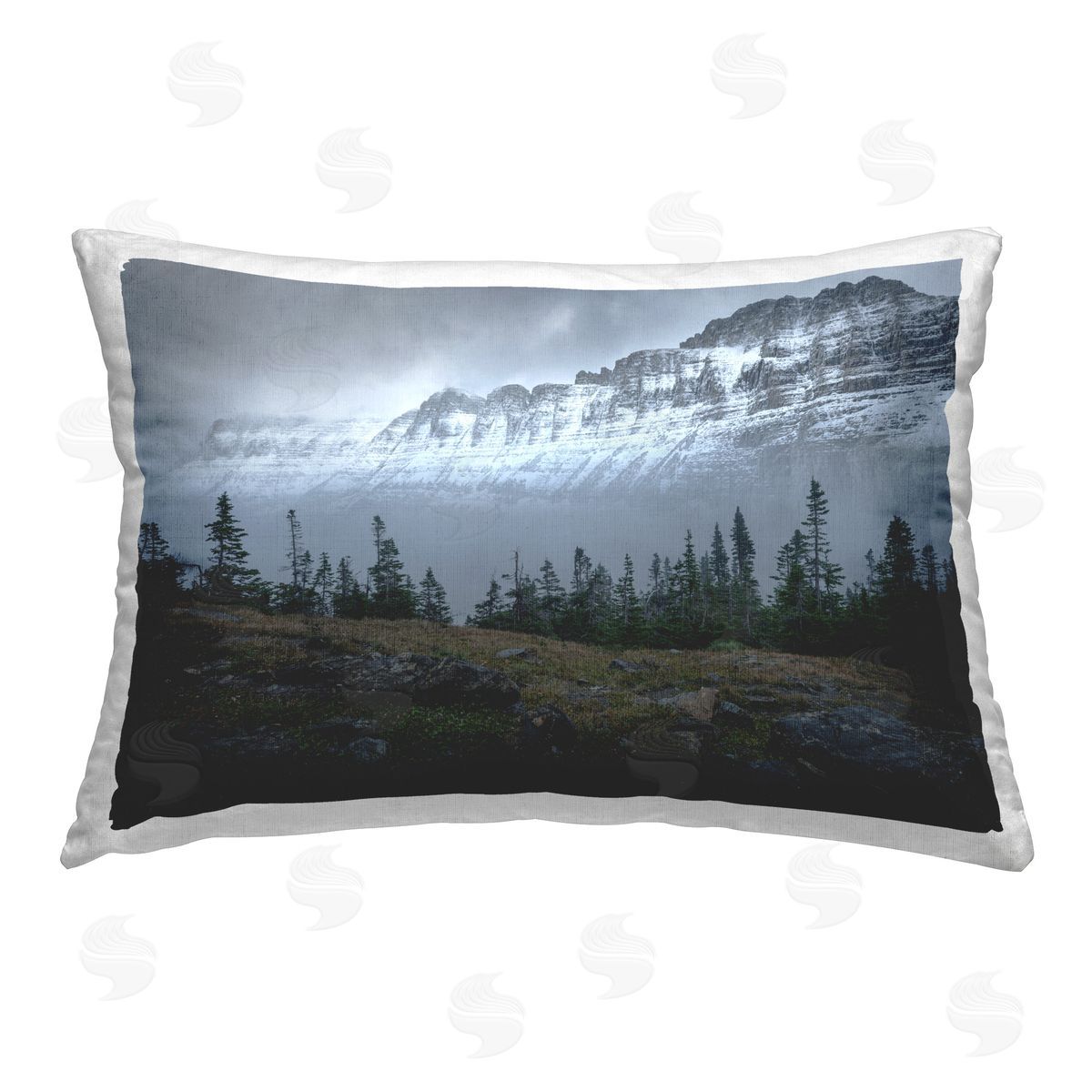 Hunter Page Photography First Snow Mountains Printed Plush Polyester Throw Pillow