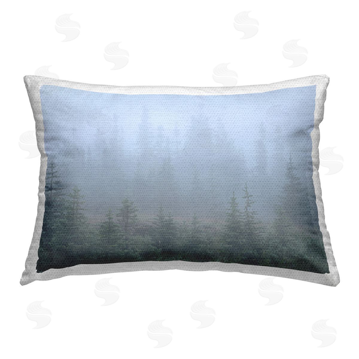 Hunter Page Photography Foggy Forest Trees Outdoor Quick-Dry Polyester Printed Throw Pillow