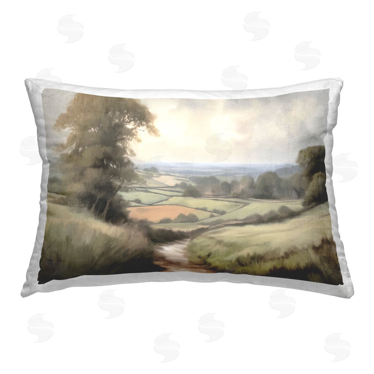 Kim Allen Country Walk Path Printed Plush Polyester Throw Pillow