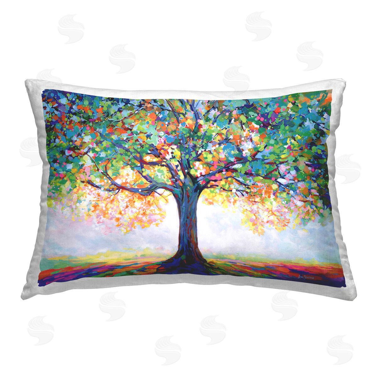 Leon Devenice Tree Of Opportunity Printed Plush Polyester Throw Pillow