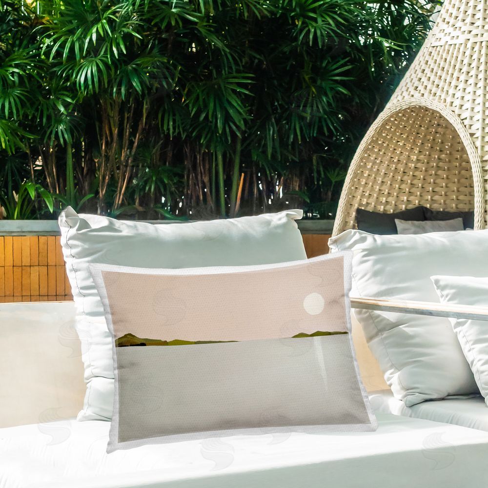 Leah Straatsma Morning Has Spoken Outdoor Quick-Dry Polyester Printed Throw Pillow in Back Yard