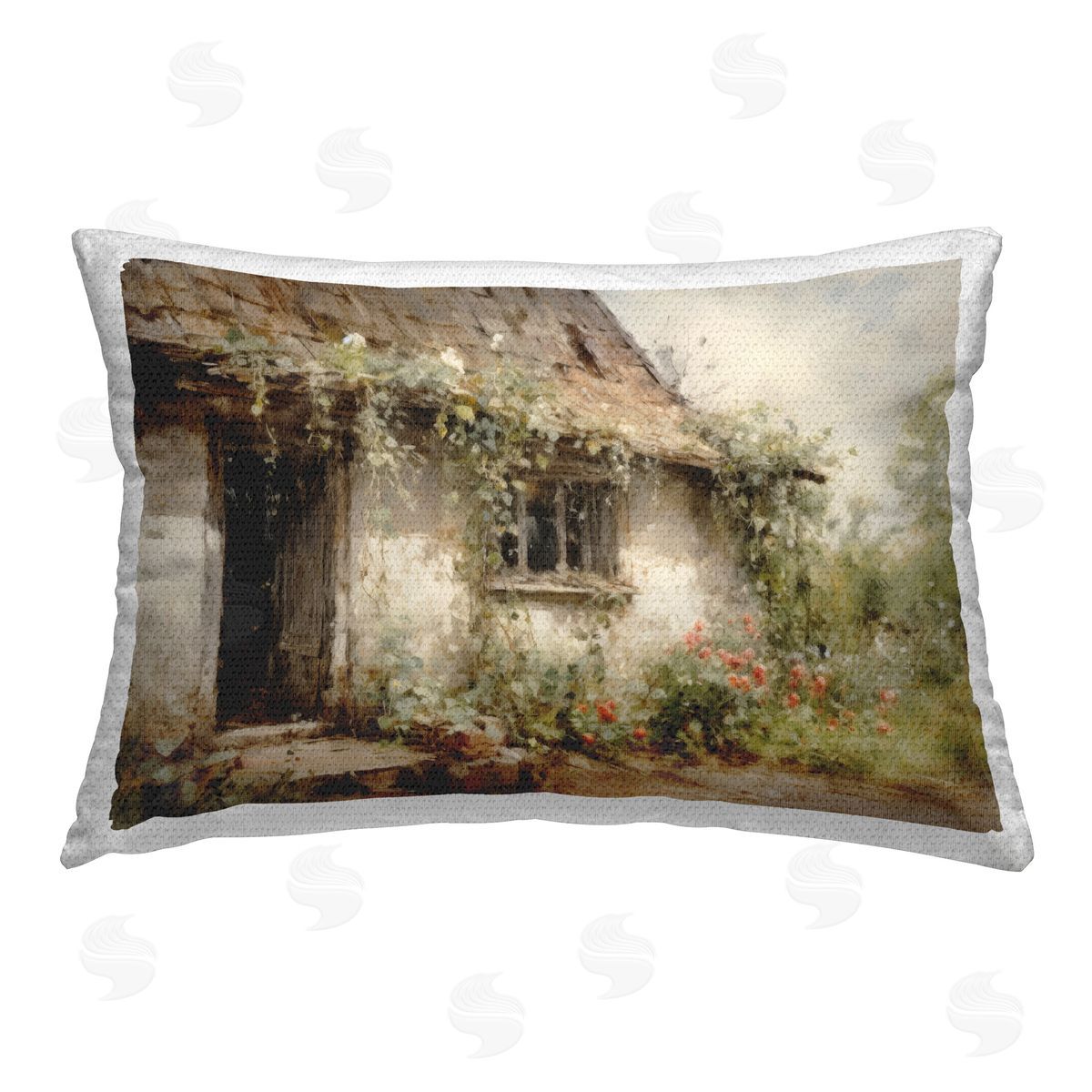 Petal Prints Design Reclaimed By Nature Outdoor Quick-Dry Polyester Printed Throw Pillow