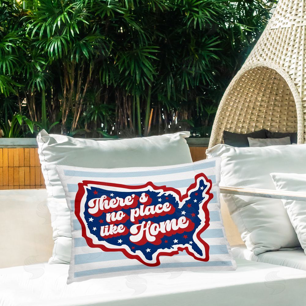 Natalie Carpentieri No Place Like Home Outdoor Quick-Dry Polyester Printed Throw Pillow in Back Yard