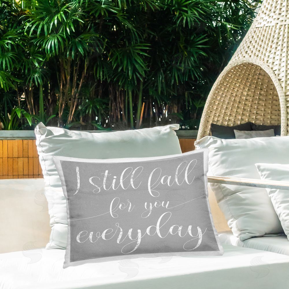 Stupell Studio Fall For You Everyday Outdoor Quick-Dry Polyester Printed Throw Pillow in Back Yard
