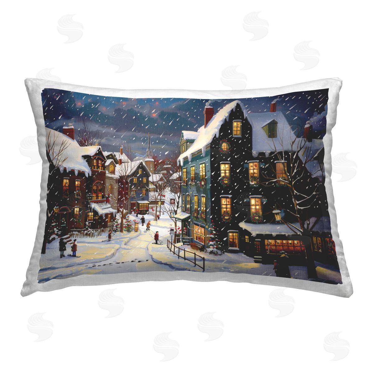 Lazar Studio Frozen Urban Charm Printed Plush Polyester Throw Pillow
