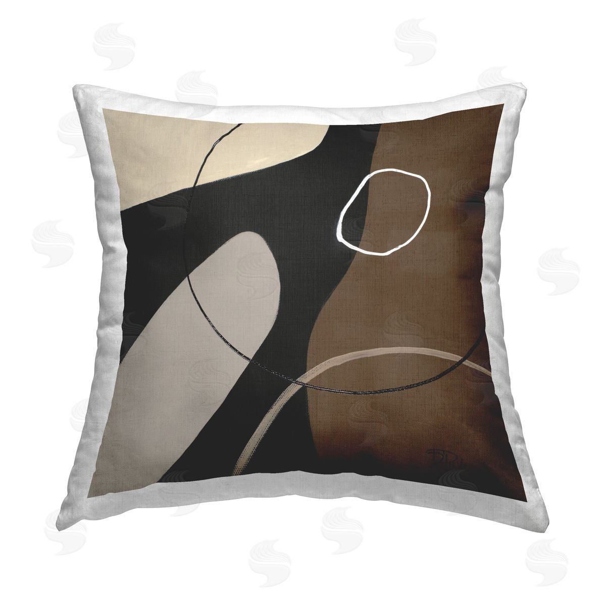 Patricia Pinto Minimal Project Shapes Printed Plush Polyester Throw Pillow